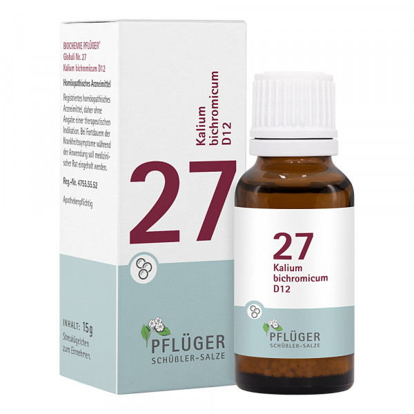 Abbildung für BIOCHEMIE Pflüger 27 Kalium bichromicum D 12 Glob.