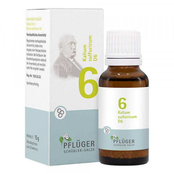 Abbildung für BIOCHEMIE Pflüger 6 Kalium sulfuricum D 6 Globuli