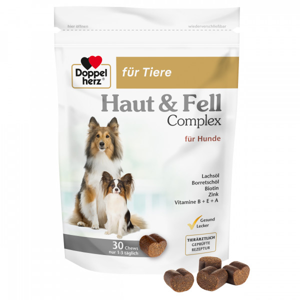 Abbildung für DOPPELHERZ für Tiere Haut&Fell Compl.Chews f.Hunde
