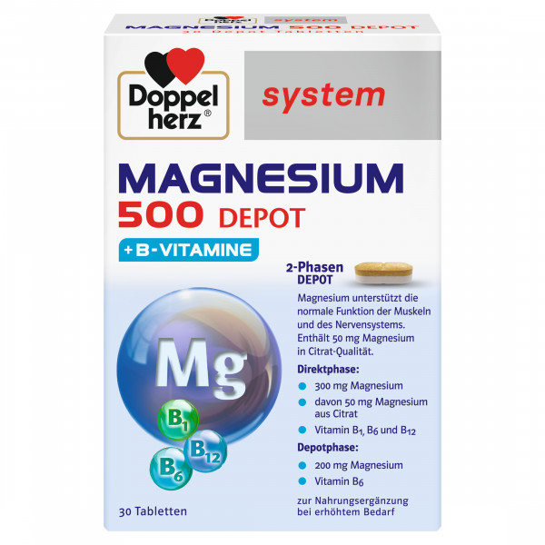 Abbildung für DOPPELHERZ Magnesium 500 Depot system Tabletten