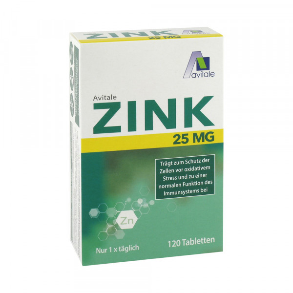 Abbildung für ZINK 25 mg Tabletten