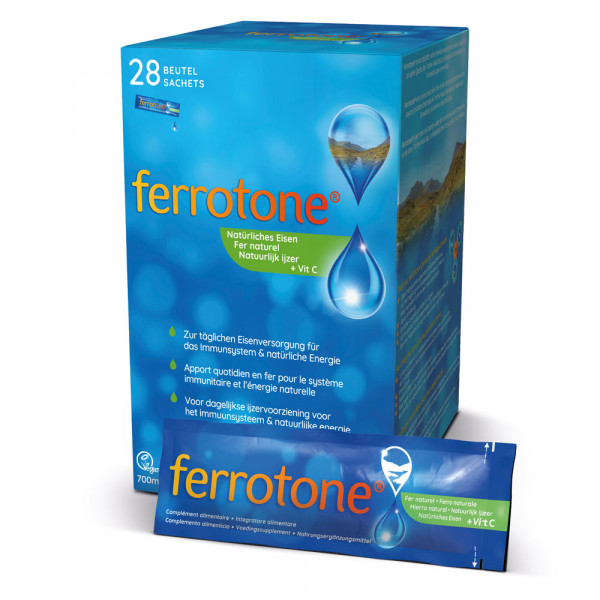 Abbildung für FERROTONE natürliches Eisen plus Vitam.C Apfel Btl