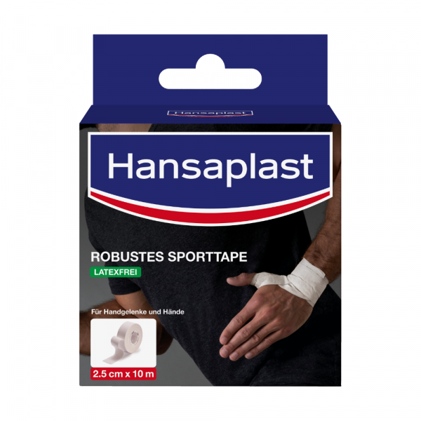 Abbildung für HANSAPLAST robustes Sporttape 2,5 cmx10 m weiß