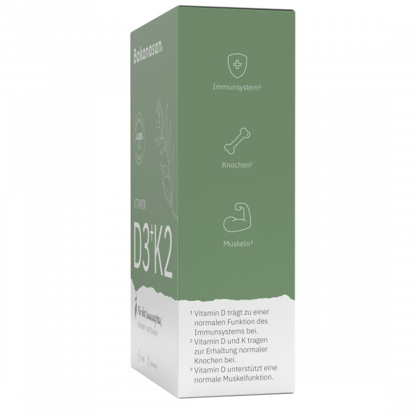 Abbildung für BAKANASAN Vitamin D3+K2 Kapseln