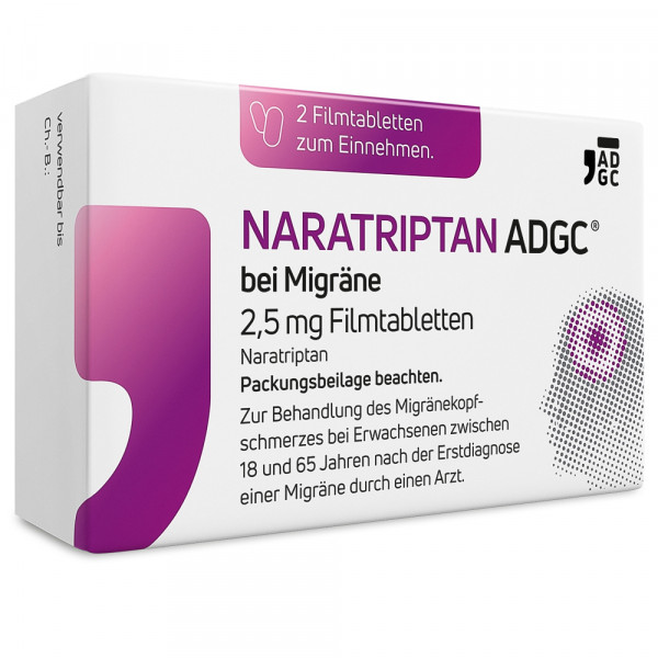 Abbildung für NARATRIPTAN ADGC bei Migräne 2,5 mg Filmtabletten