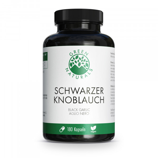 Abbildung für GREEN NATURALS schwarzer Knoblauch 750mg vegan Kps