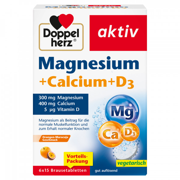 Abbildung für DOPPELHERZ Magnesium+Calcium+D3 Brausetabletten