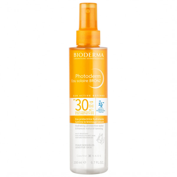 Abbildung für Photoderm Eau solaire BRONZ - Erfrischendes Sonnenschutzspray, das die hauteigene Bräune aktiviert. 