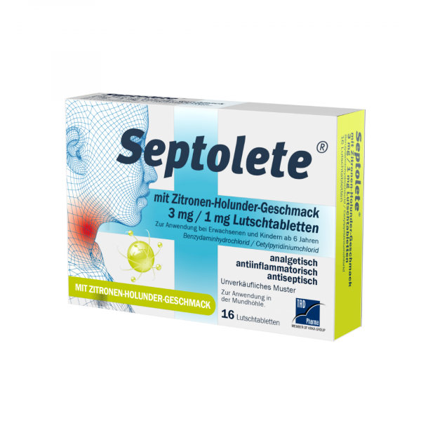 Abbildung für SEPTOLETE m.Zitronen-Holund.Geschm.3mg/1mg Lut.-T.
