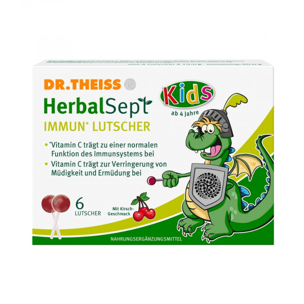 Abbildung für DR.THEISS HerbalSept Immun Lutscher Kids D NEM