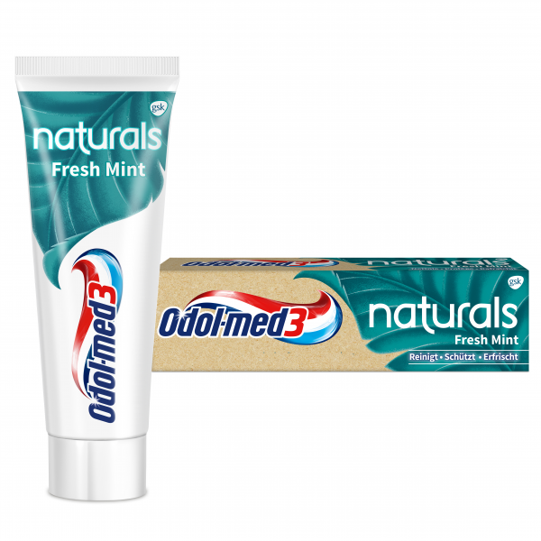 Abbildung für Odol-med3 Naturals Fresh Mint natürlichere* Zahnpasta mit 3in1 Schutz, 75ml