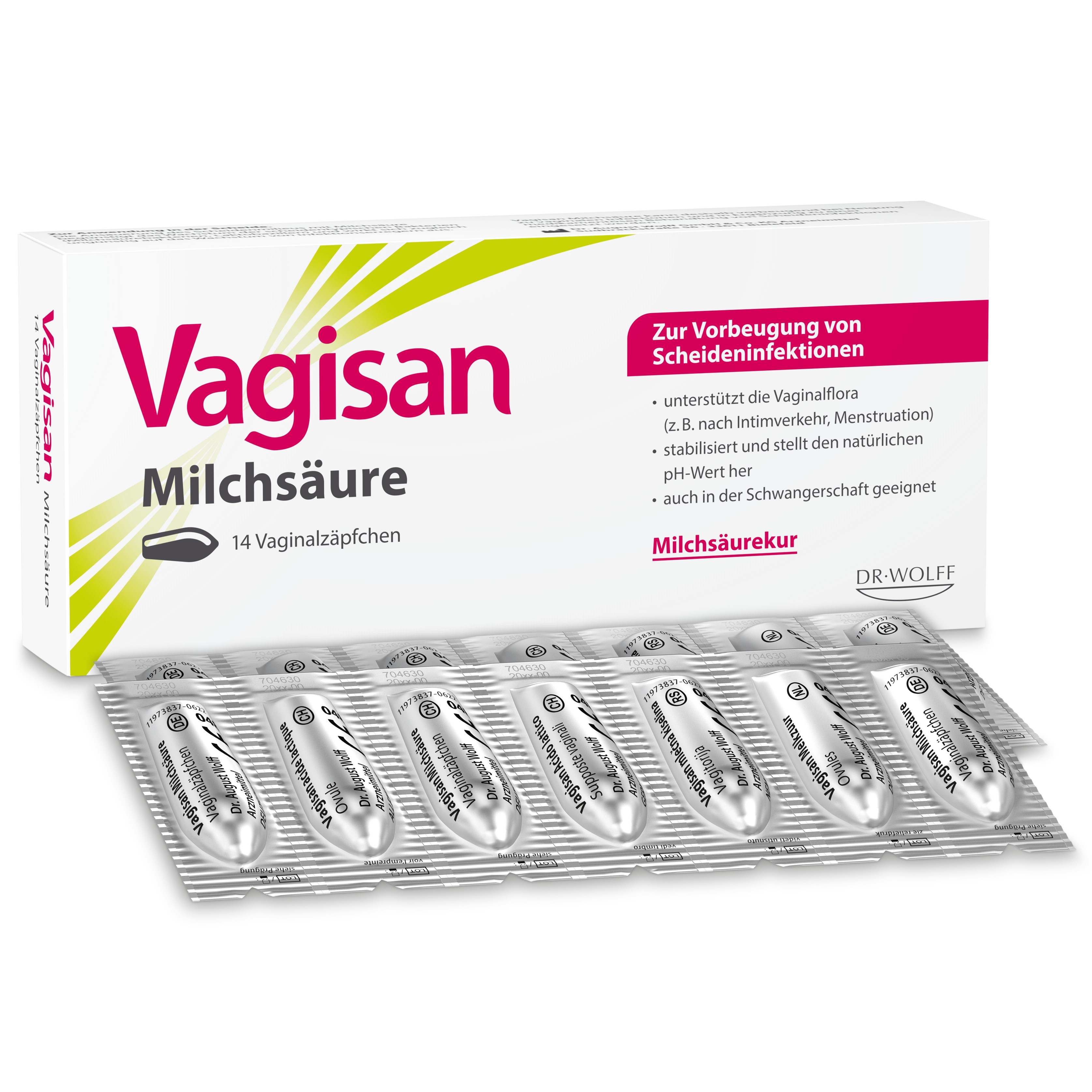 VAGISAN Milchsäure Vaginalzäpfchen Abbildung für VAGISAN Milchsäure Vaginalzäpfchen