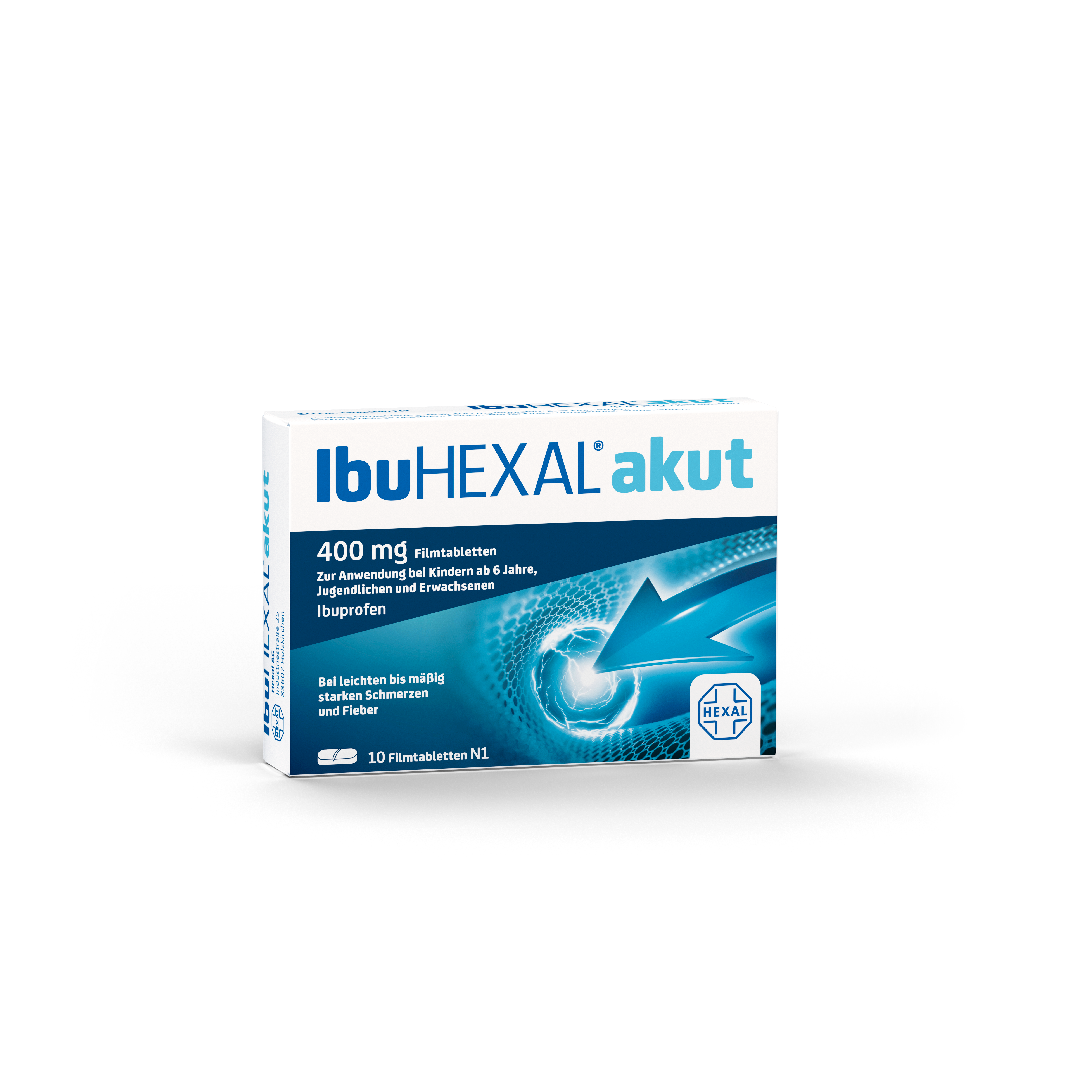 IBUHEXAL akut Ibuprofen 400 mg Filmtabletten Abbildung für IBUHEXAL akut Ibuprofen 400 mg Filmtabletten