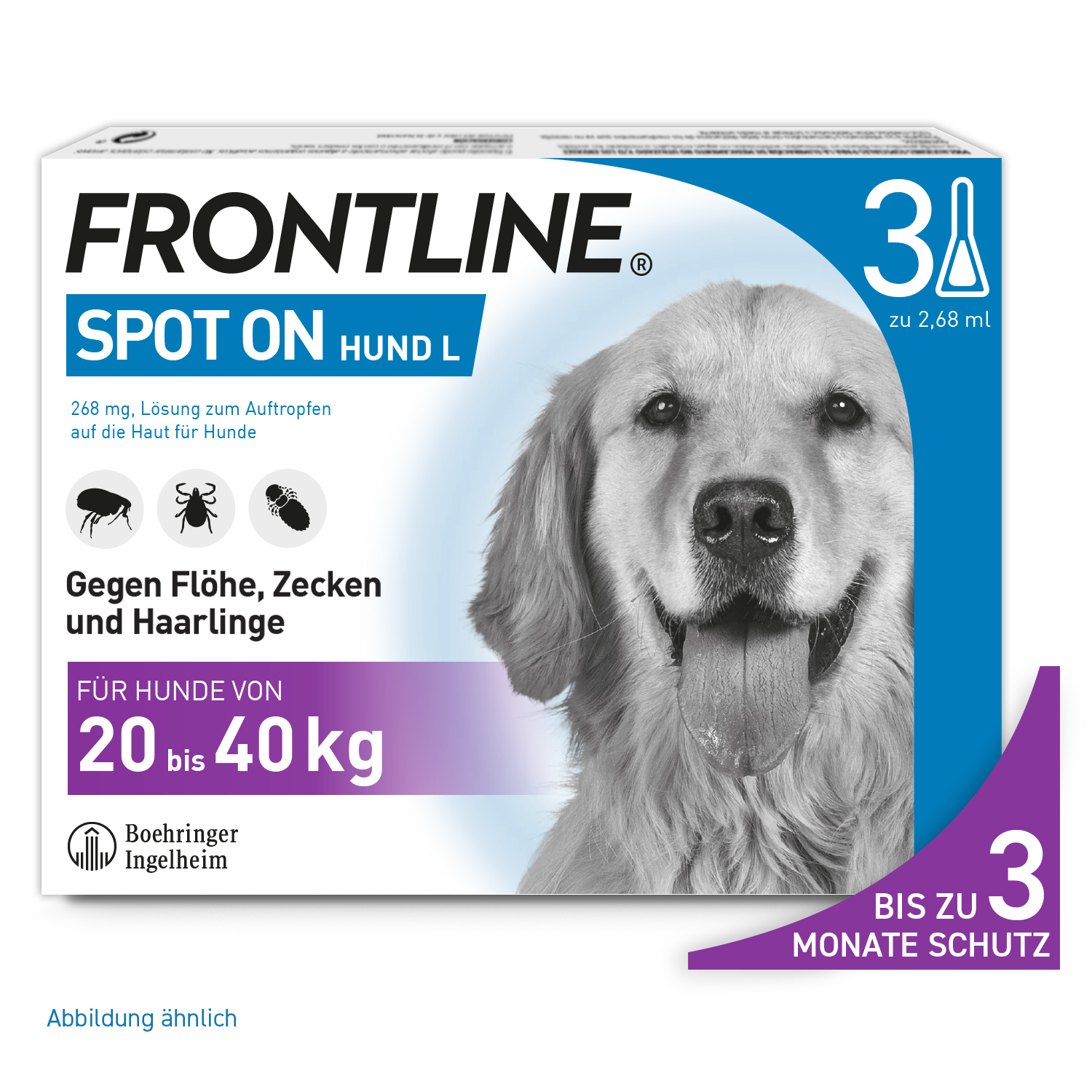 FRONTLINE SPOT-ON gegen Zecken und Flöhe für Hunde L Abbildung für FRONTLINE SPOT-ON gegen Zecken und Flöhe für Hunde L