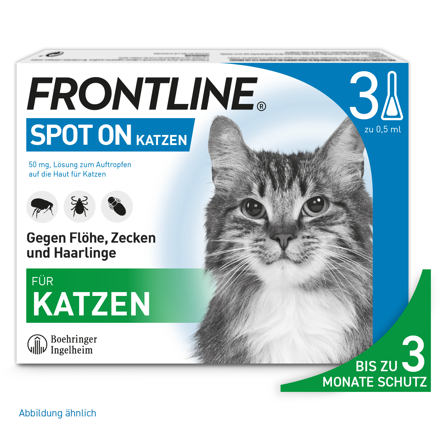 FRONTLINE SPOT-ON gegen Zecken und Flöhe für Katzen Abbildung für FRONTLINE SPOT-ON gegen Zecken und Flöhe für Katzen