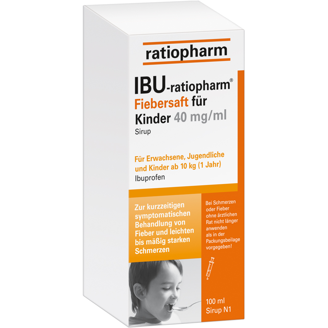 IBU-RATIOPHARM Fiebersaft für Kinder 40 mg/ml Abbildung für IBU-RATIOPHARM Fiebersaft für Kinder 40 mg/ml