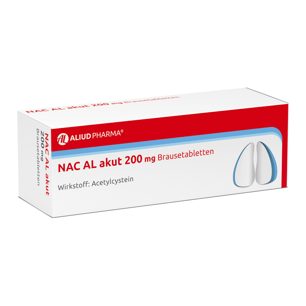 NAC AL akut 200 mg Brausetabletten zur Erleichterung des Abhustens bei erkältungsbedingter Bronchitis (Schleimlöser) Abbildung für NAC AL akut 200 mg Brausetabletten zur Erleichterung des Abhustens bei erkältungsbedingter Bronchitis (Schleimlöser)