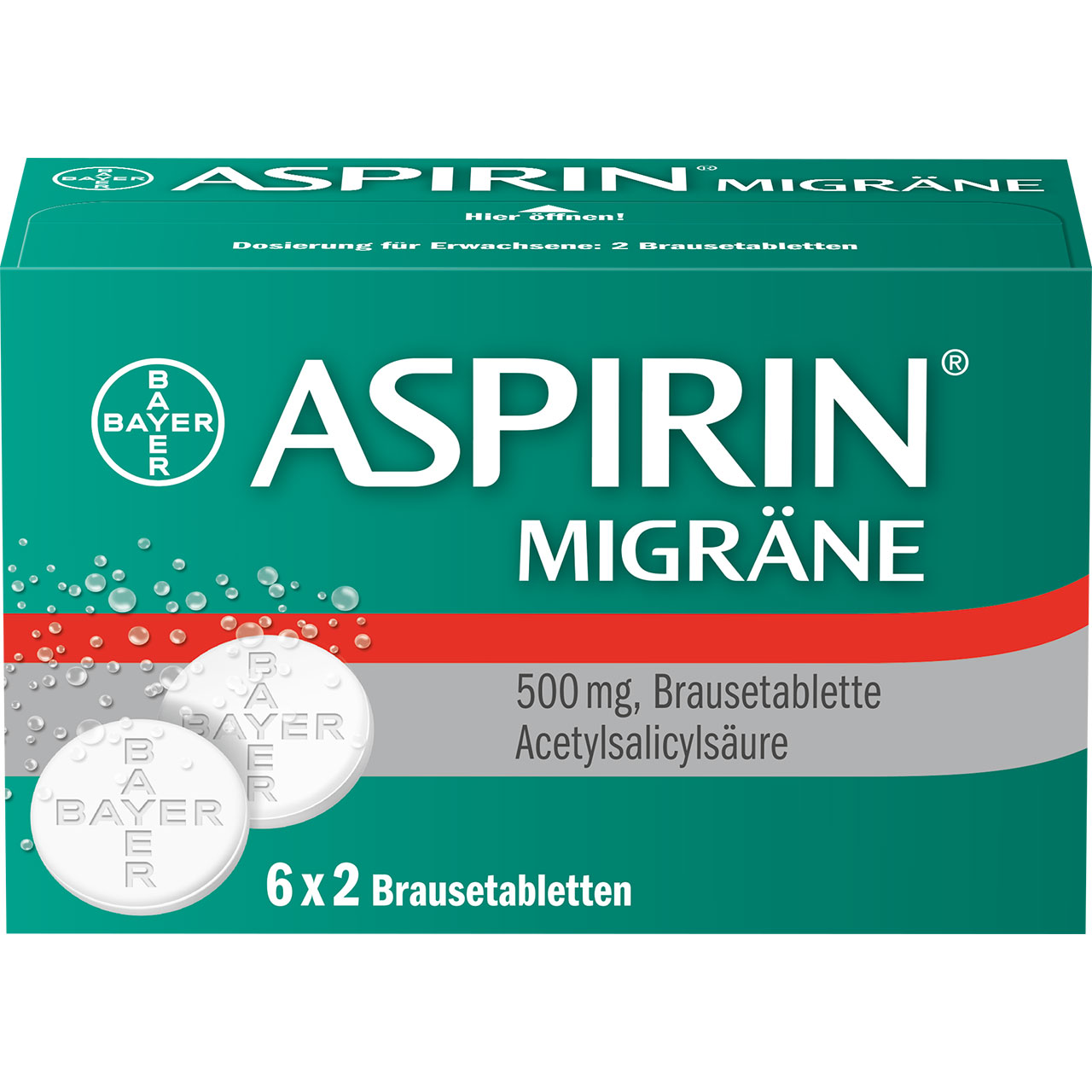 ASPIRIN MIGRÄNE Brausetabletten Abbildung für ASPIRIN MIGRÄNE Brausetabletten