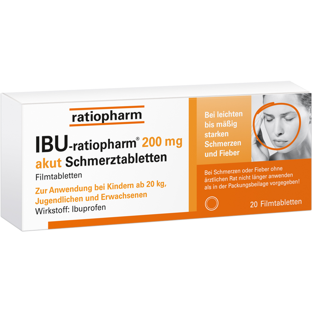 IBU-RATIOPHARM 200 mg akut Schmerztbl.Filmtabl. Abbildung für IBU-RATIOPHARM 200 mg akut Schmerztbl.Filmtabl.