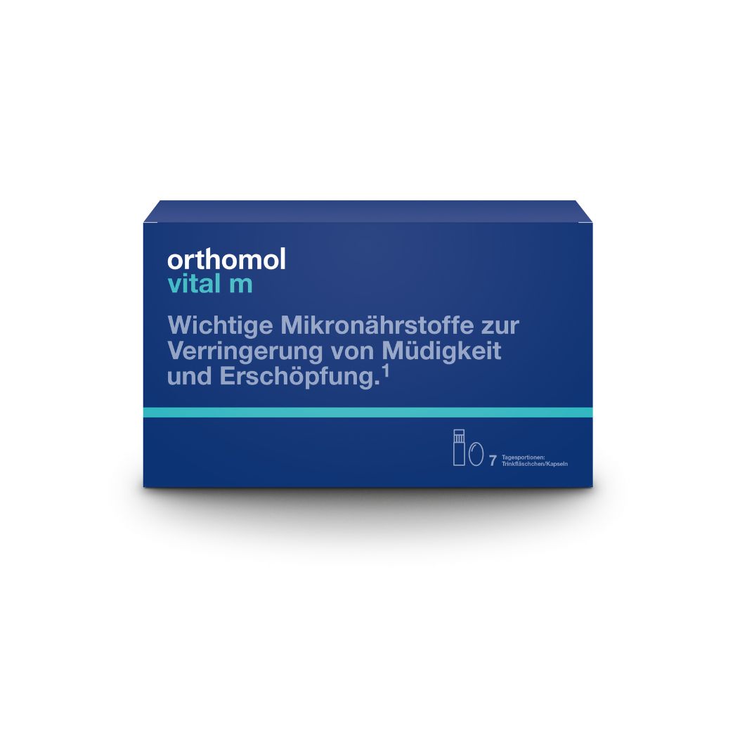 ORTHOMOL Vital M Trinkfläschchen/Kaps.Kombipack. Abbildung für ORTHOMOL Vital M Trinkfläschchen/Kaps.Kombipack.