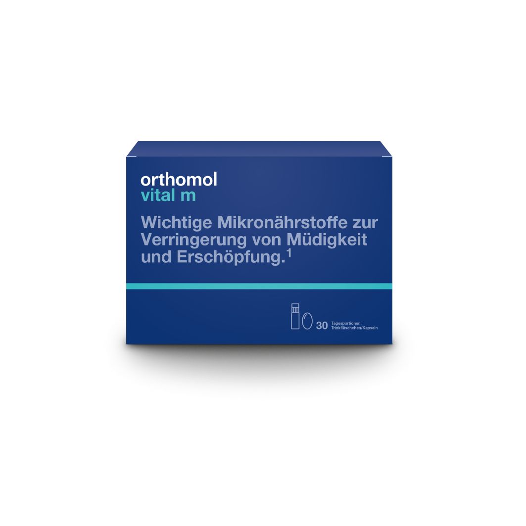 ORTHOMOL Vital M Trinkfläschchen/Kaps.Kombipack. Abbildung für ORTHOMOL Vital M Trinkfläschchen/Kaps.Kombipack.