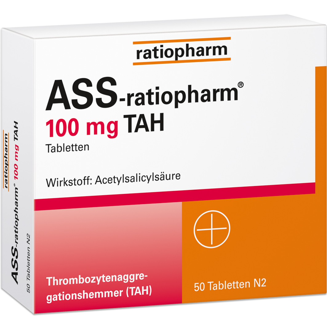ASS-ratiopharm 100 mg TAH Tabletten Abbildung für ASS-ratiopharm 100 mg TAH Tabletten