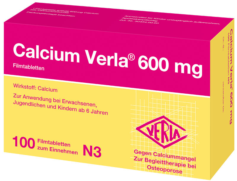 Calcium Verla® 600 mg Abbildung für Calcium Verla® 600 mg