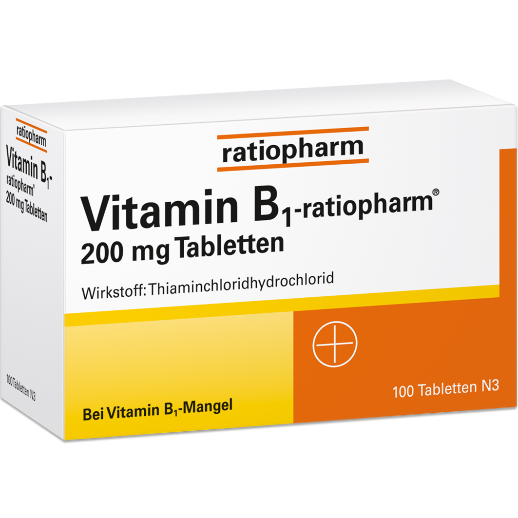 VITAMIN B1-RATIOPHARM 200 mg Tabletten Abbildung für VITAMIN B1-RATIOPHARM 200 mg Tabletten