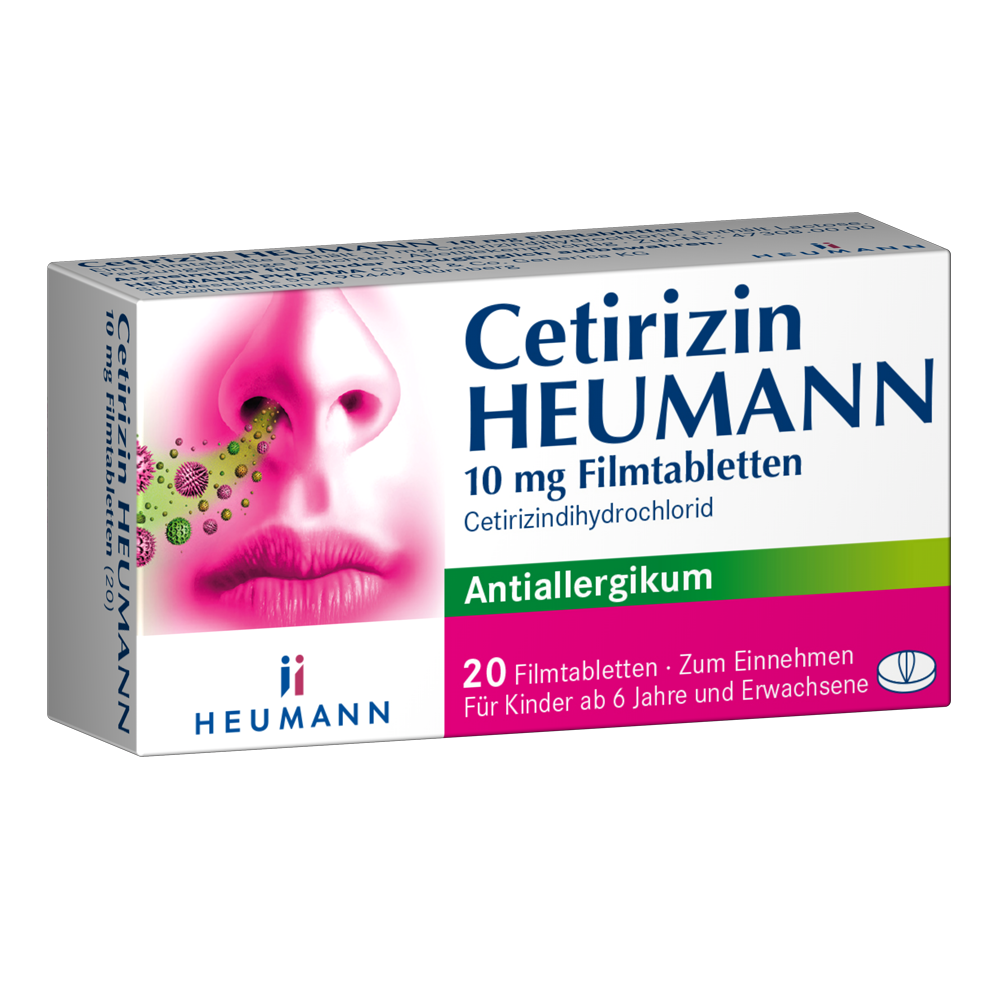CETIRIZIN Heumann 10 mg Filmtabletten Abbildung für CETIRIZIN Heumann 10 mg Filmtabletten