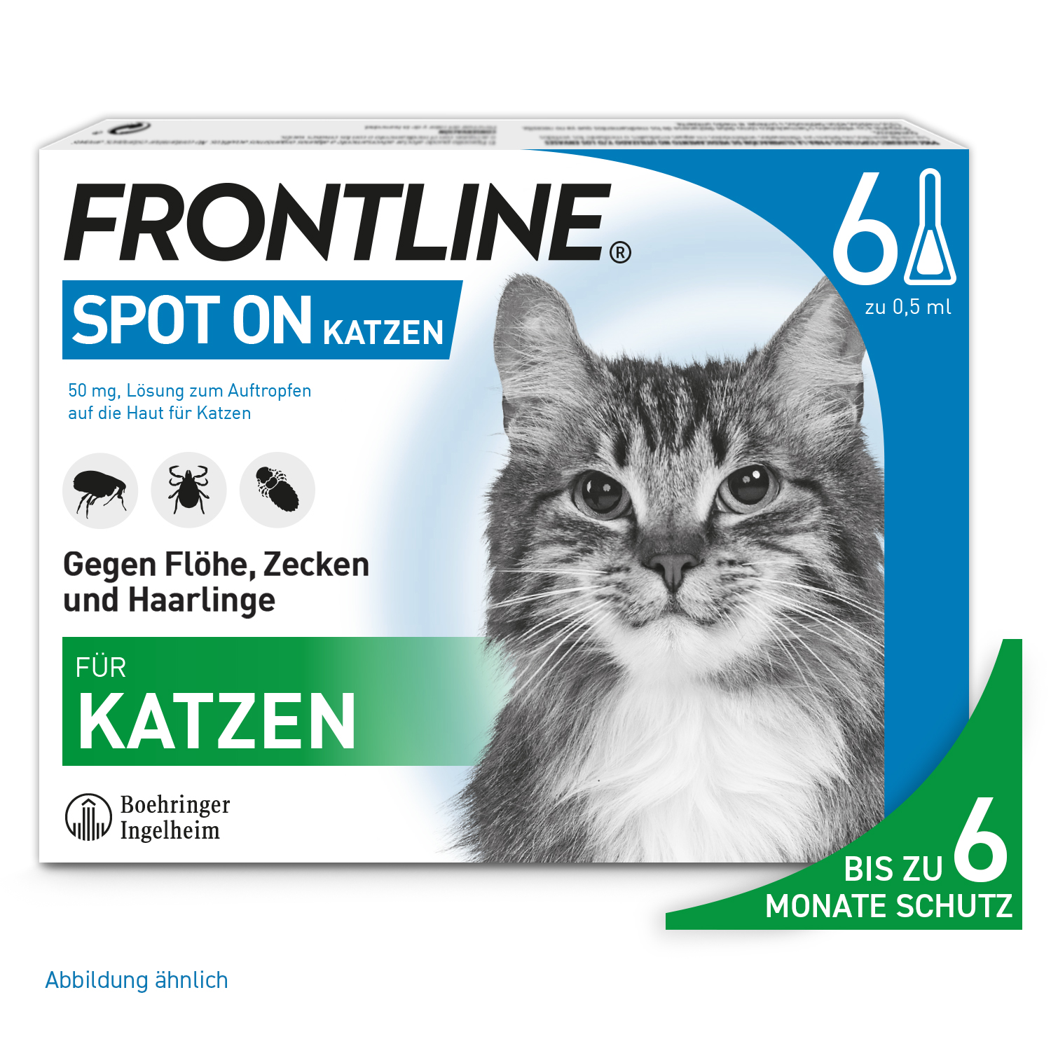 FRONTLINE SPOT-ON gegen Zecken und Flöhe für Katzen Abbildung für FRONTLINE SPOT-ON gegen Zecken und Flöhe für Katzen