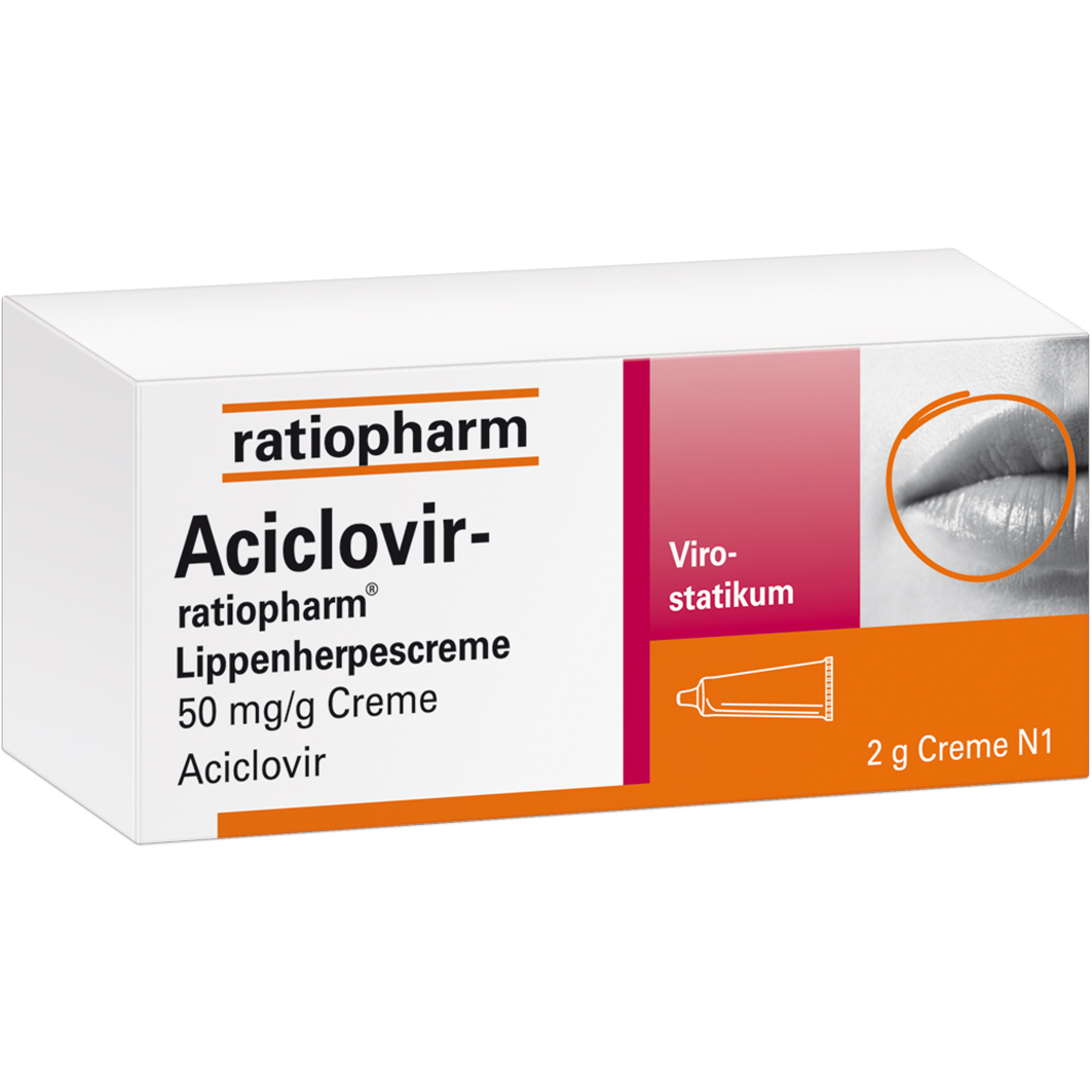 ACICLOVIR-ratiopharm Lippenherpescreme Abbildung für ACICLOVIR-ratiopharm Lippenherpescreme