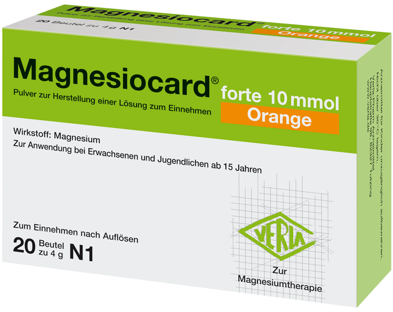 Magnesiocard® forte 10 mmol Orange Abbildung für Magnesiocard® forte 10 mmol Orange
