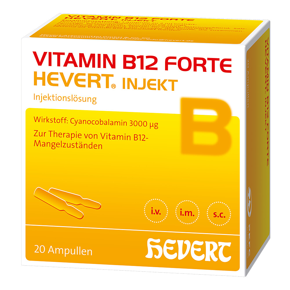 VITAMIN B12 HEVERT forte Injekt Ampullen Abbildung für VITAMIN B12 HEVERT forte Injekt Ampullen