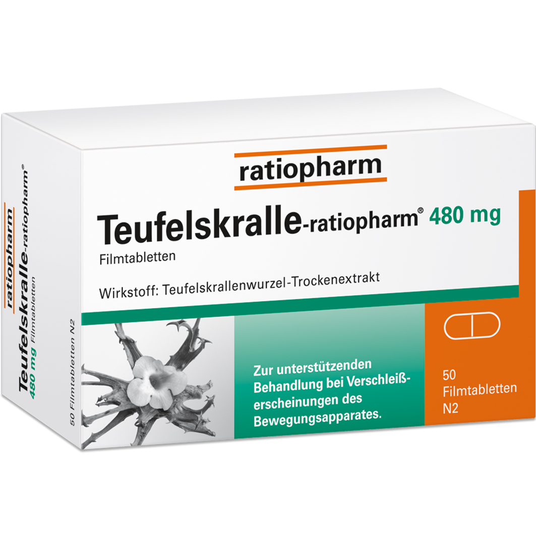 TEUFELSKRALLE-RATIOPHARM Filmtabletten Abbildung für TEUFELSKRALLE-RATIOPHARM Filmtabletten
