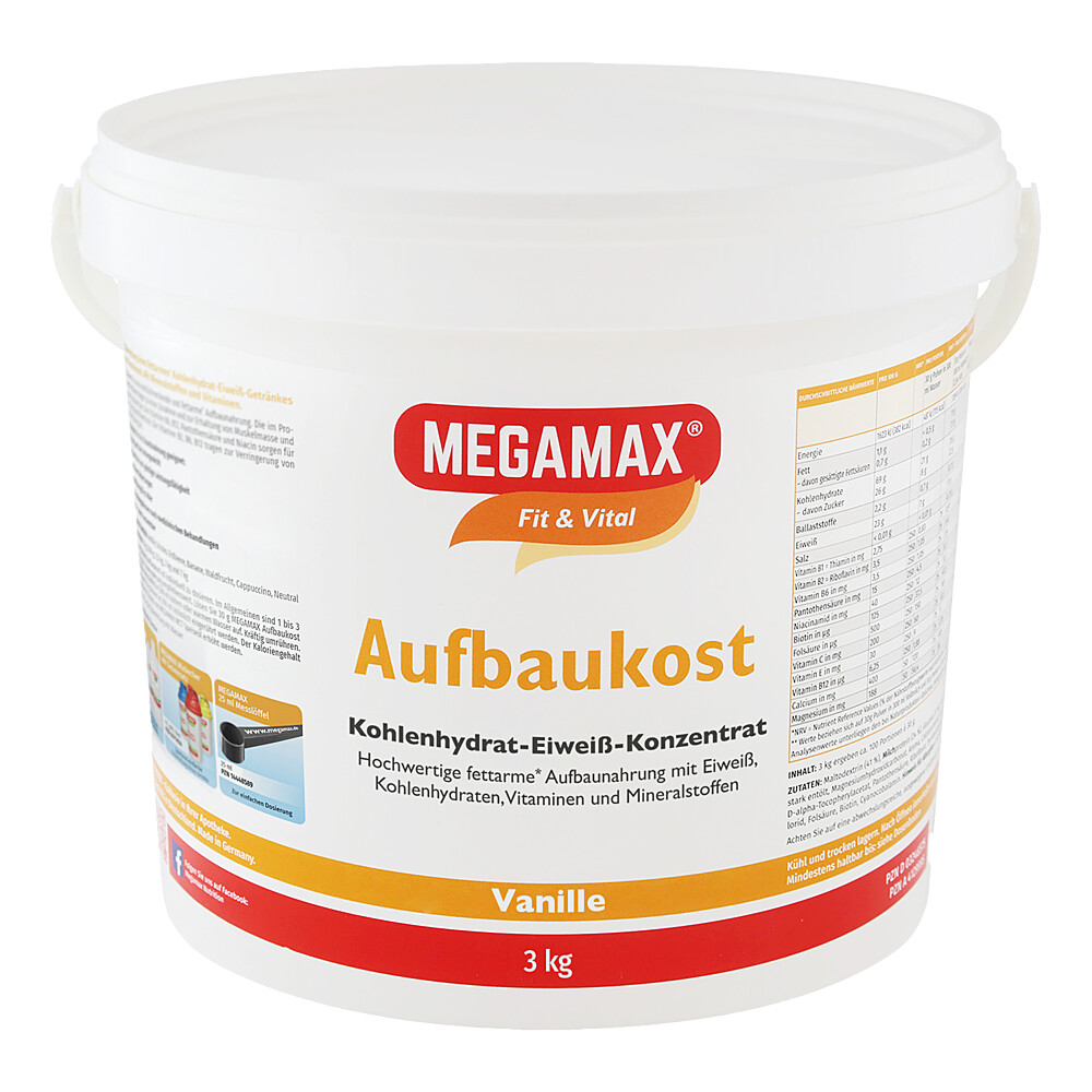 MEGAMAX Aufbaukost Vanille Pulver Abbildung für MEGAMAX Aufbaukost Vanille Pulver