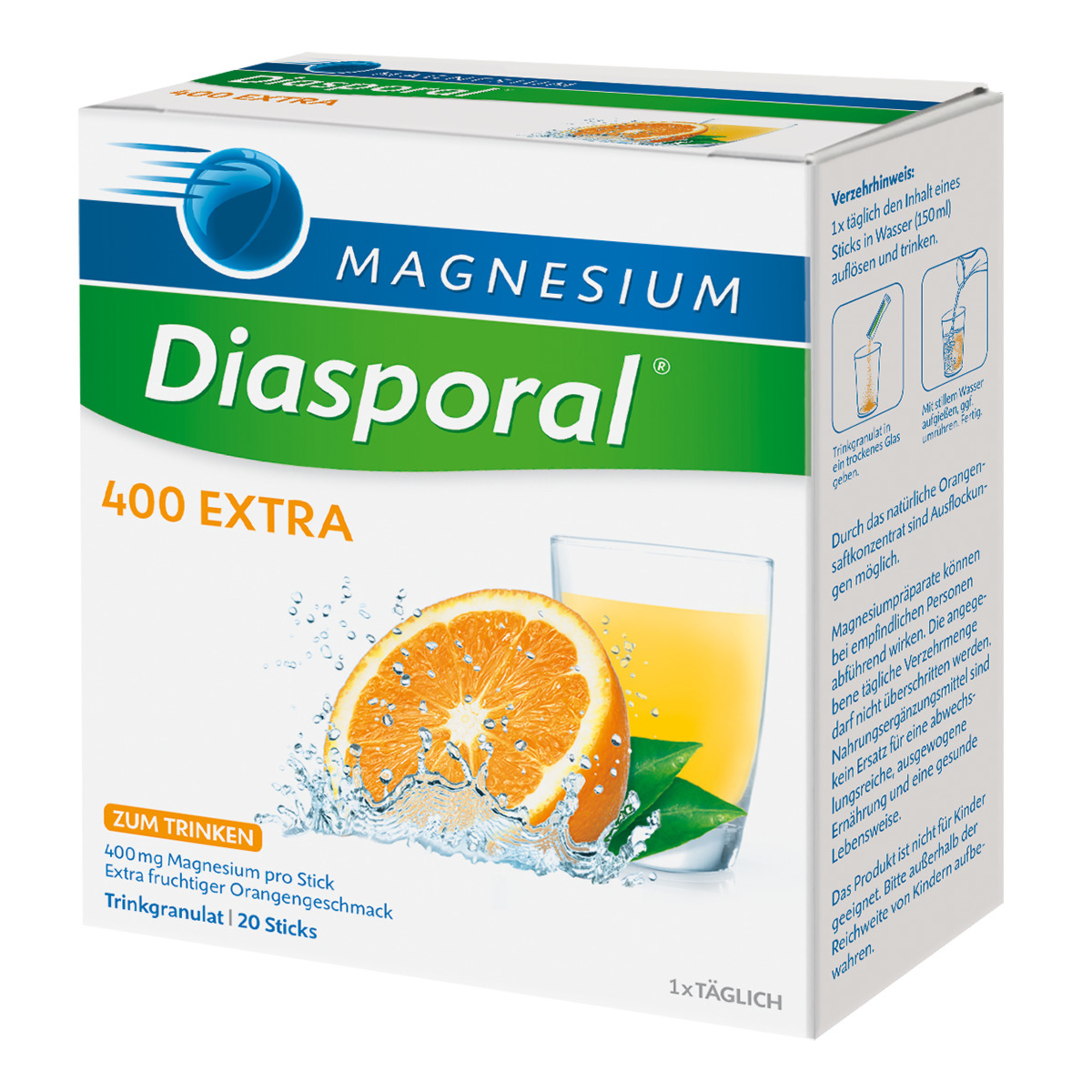 MAGNESIUM DIASPORAL 400 Extra Trinkgranulat Abbildung für MAGNESIUM DIASPORAL 400 Extra Trinkgranulat