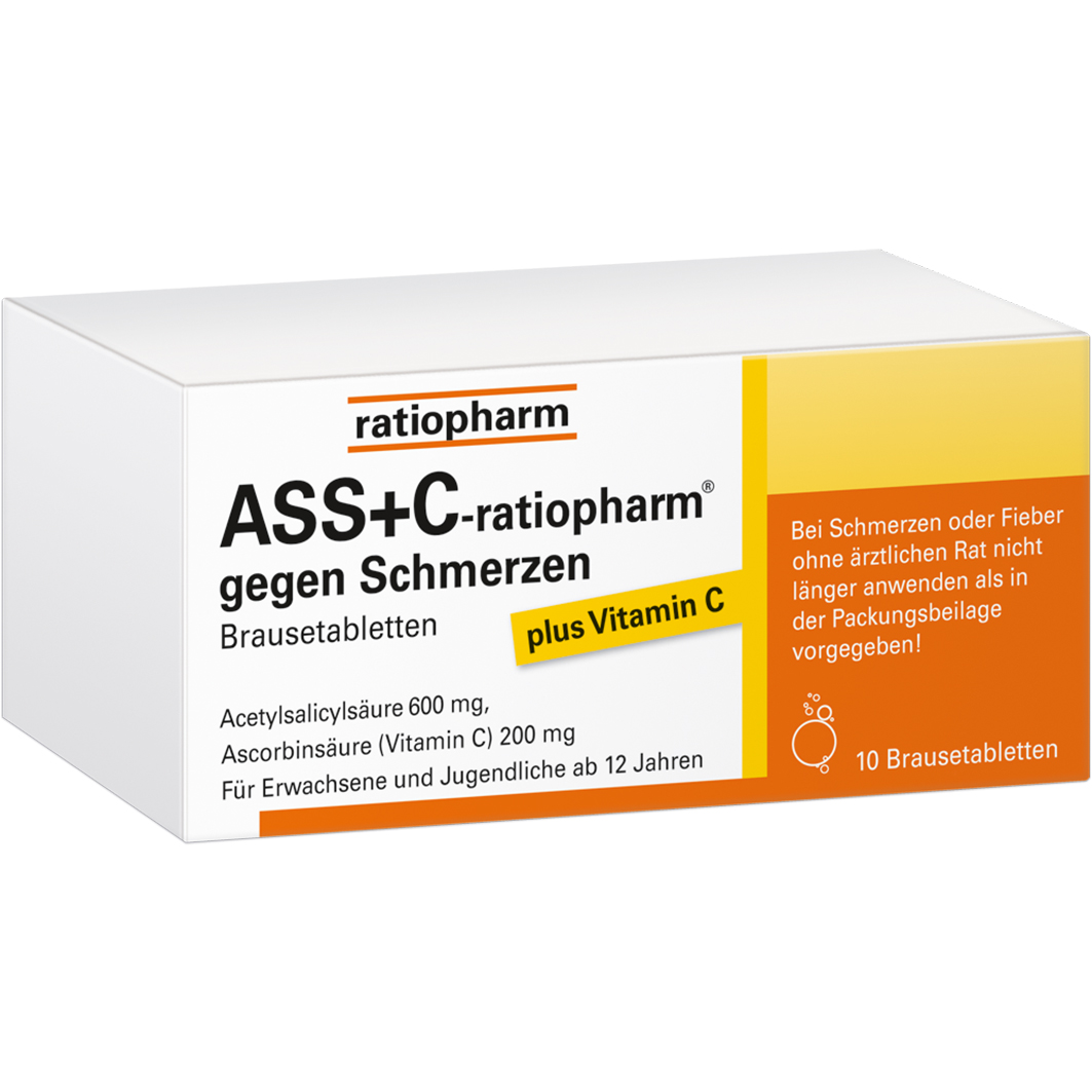 ASS + C-ratiopharm gegen Schmerzen Brausetabletten Abbildung für ASS + C-ratiopharm gegen Schmerzen Brausetabletten