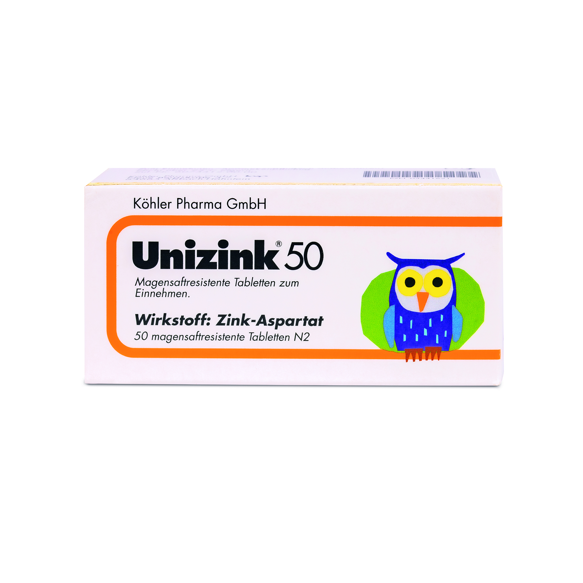 UNIZINK 50 magensaftresistente Tabletten Abbildung für UNIZINK 50 magensaftresistente Tabletten