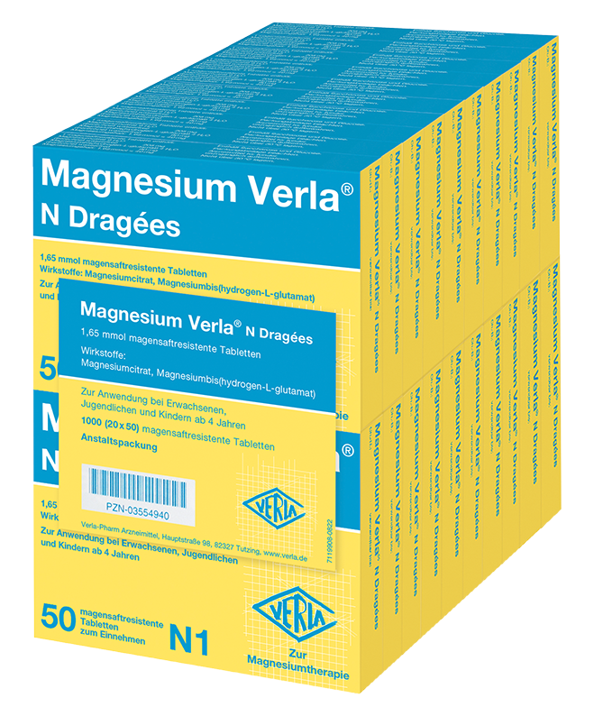 Magnesium Verla® N Dragées Abbildung für Magnesium Verla® N Dragées