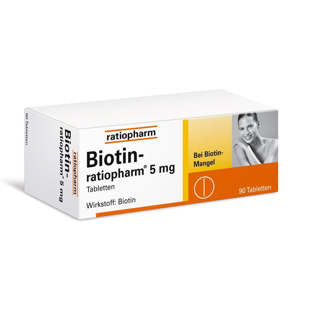 BIOTIN-RATIOPHARM 5 mg Tabletten Abbildung für BIOTIN-RATIOPHARM 5 mg Tabletten