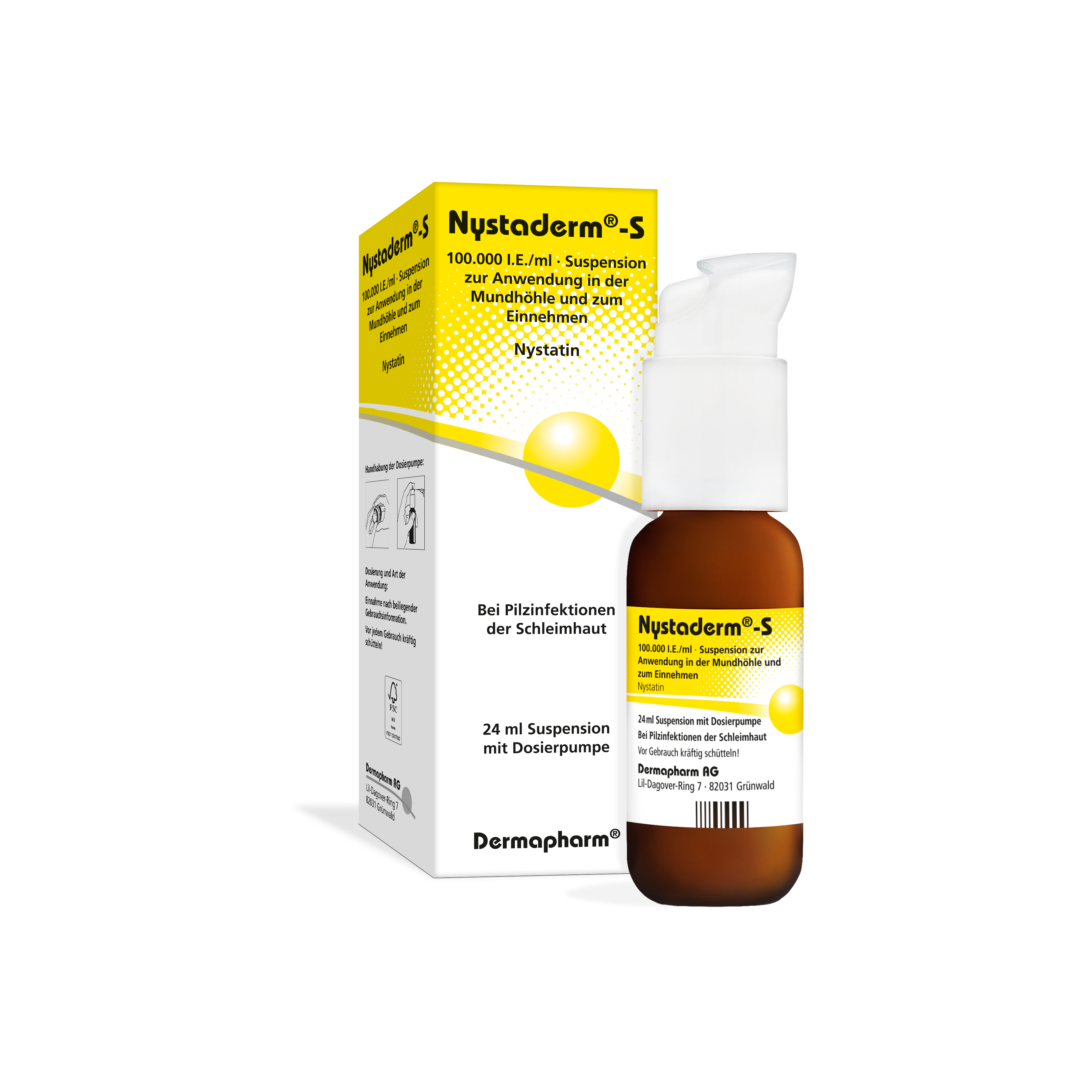 NYSTADERM S Suspension Dosierpumpe Abbildung für NYSTADERM S Suspension Dosierpumpe