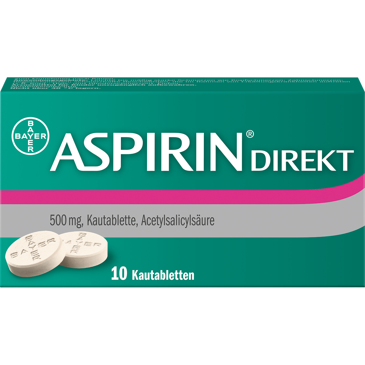 ASPIRIN Direkt Kautabletten Abbildung für ASPIRIN Direkt Kautabletten