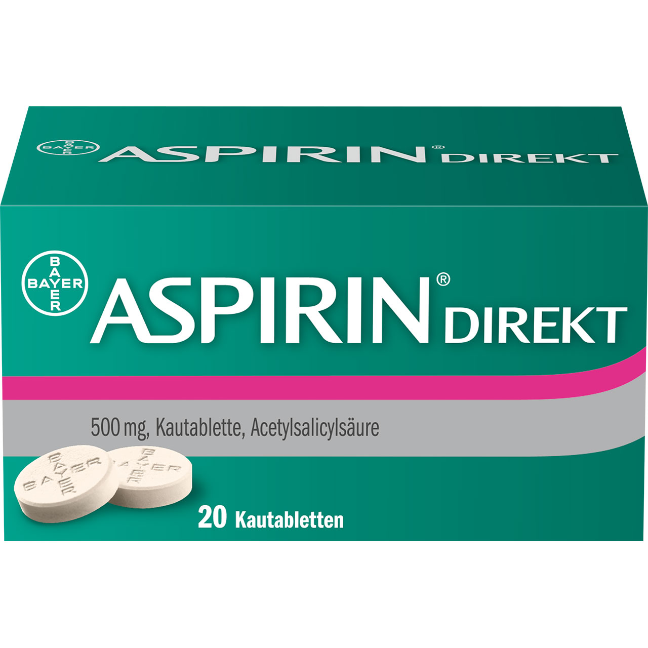 ASPIRIN Direkt Kautabletten Abbildung für ASPIRIN Direkt Kautabletten