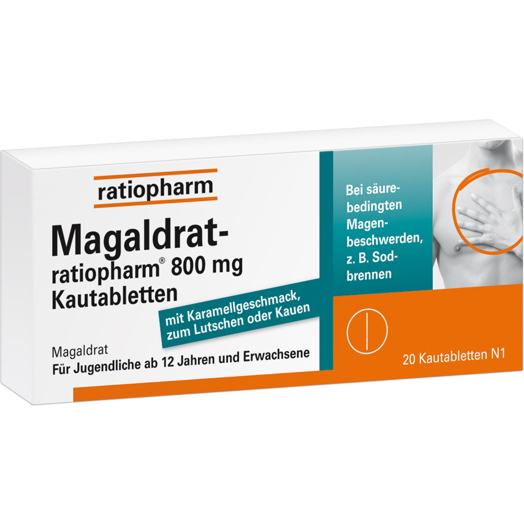 MAGALDRAT-ratiopharm 800 mg Tabletten Abbildung für MAGALDRAT-ratiopharm 800 mg Tabletten
