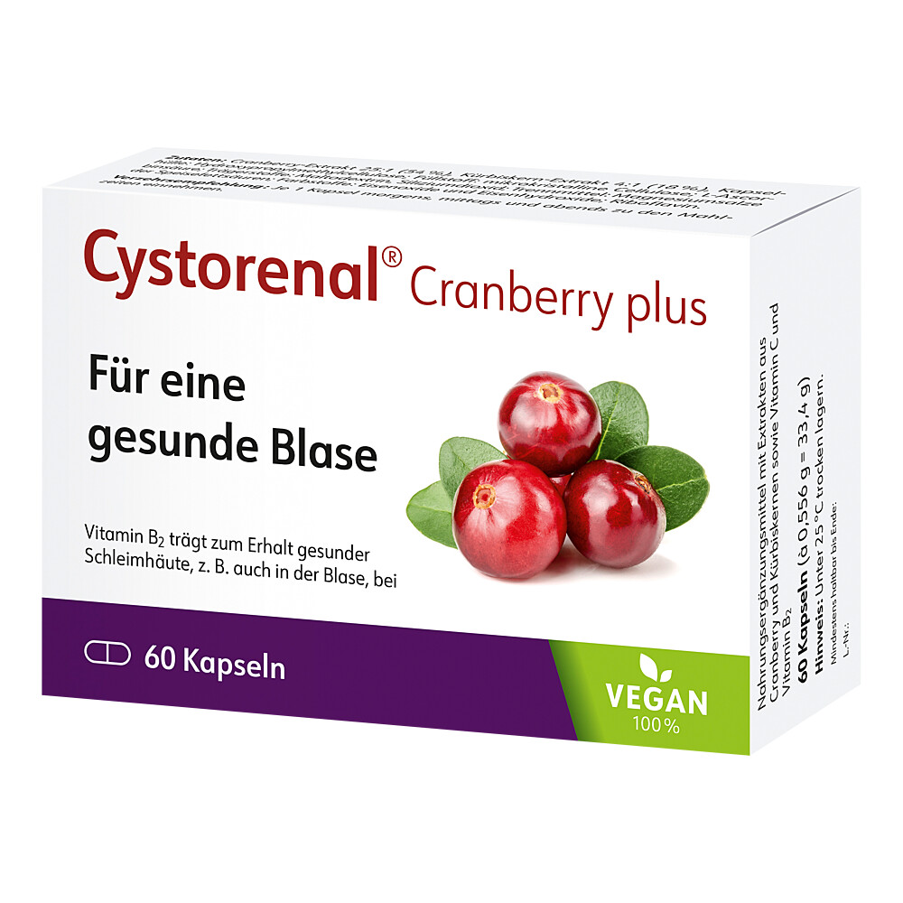CYSTORENAL Cranberry plus Kapseln Abbildung für CYSTORENAL Cranberry plus Kapseln
