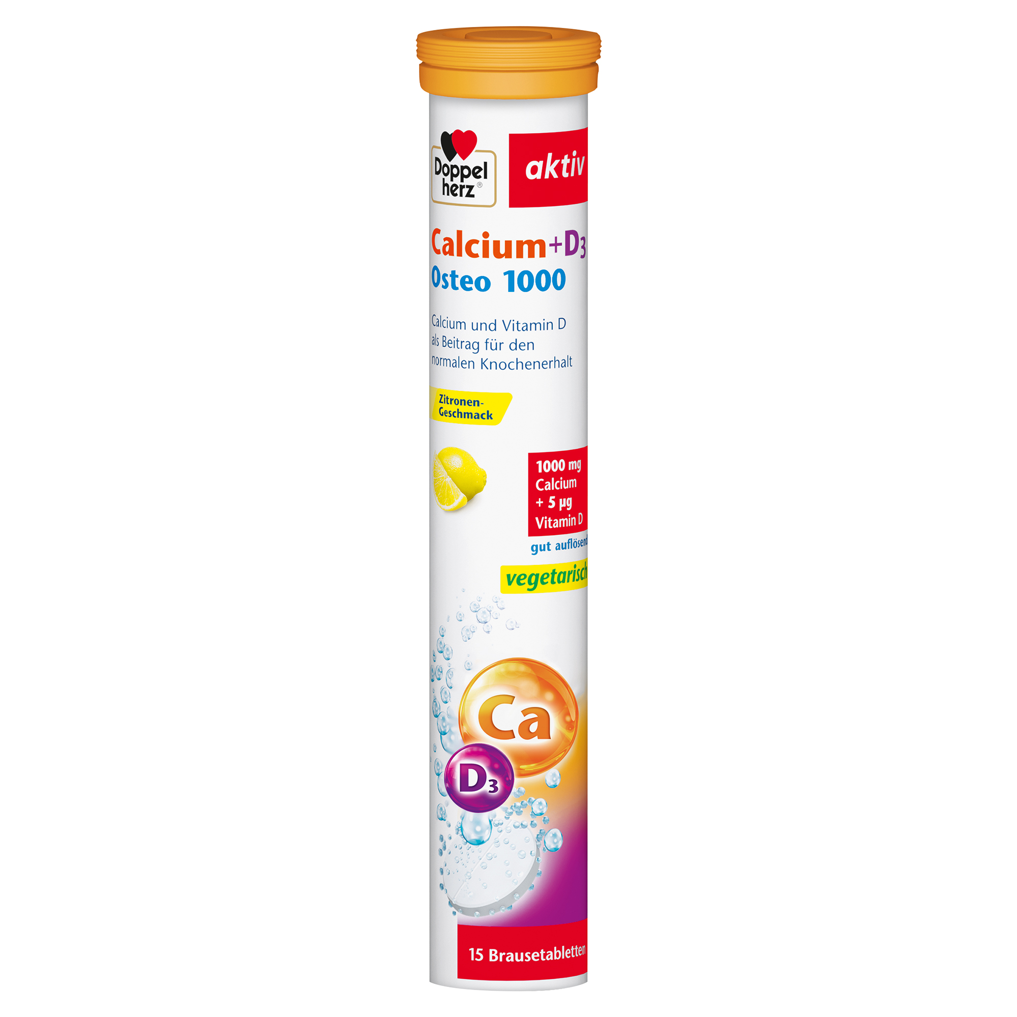 DOPPELHERZ Calcium+D3 Osteo 1.000 Brausetabletten Abbildung für DOPPELHERZ Calcium+D3 Osteo 1.000 Brausetabletten