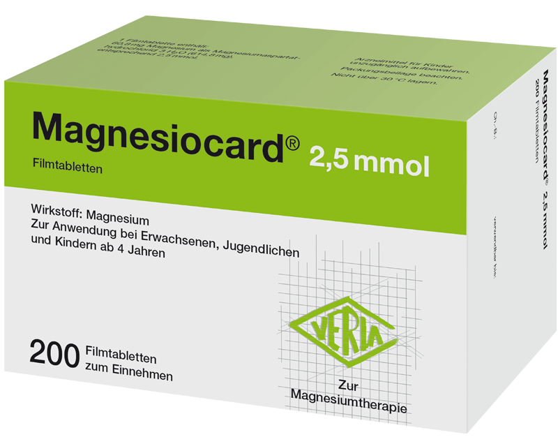 Magnesiocard® 2,5 mmol Abbildung für Magnesiocard® 2,5 mmol