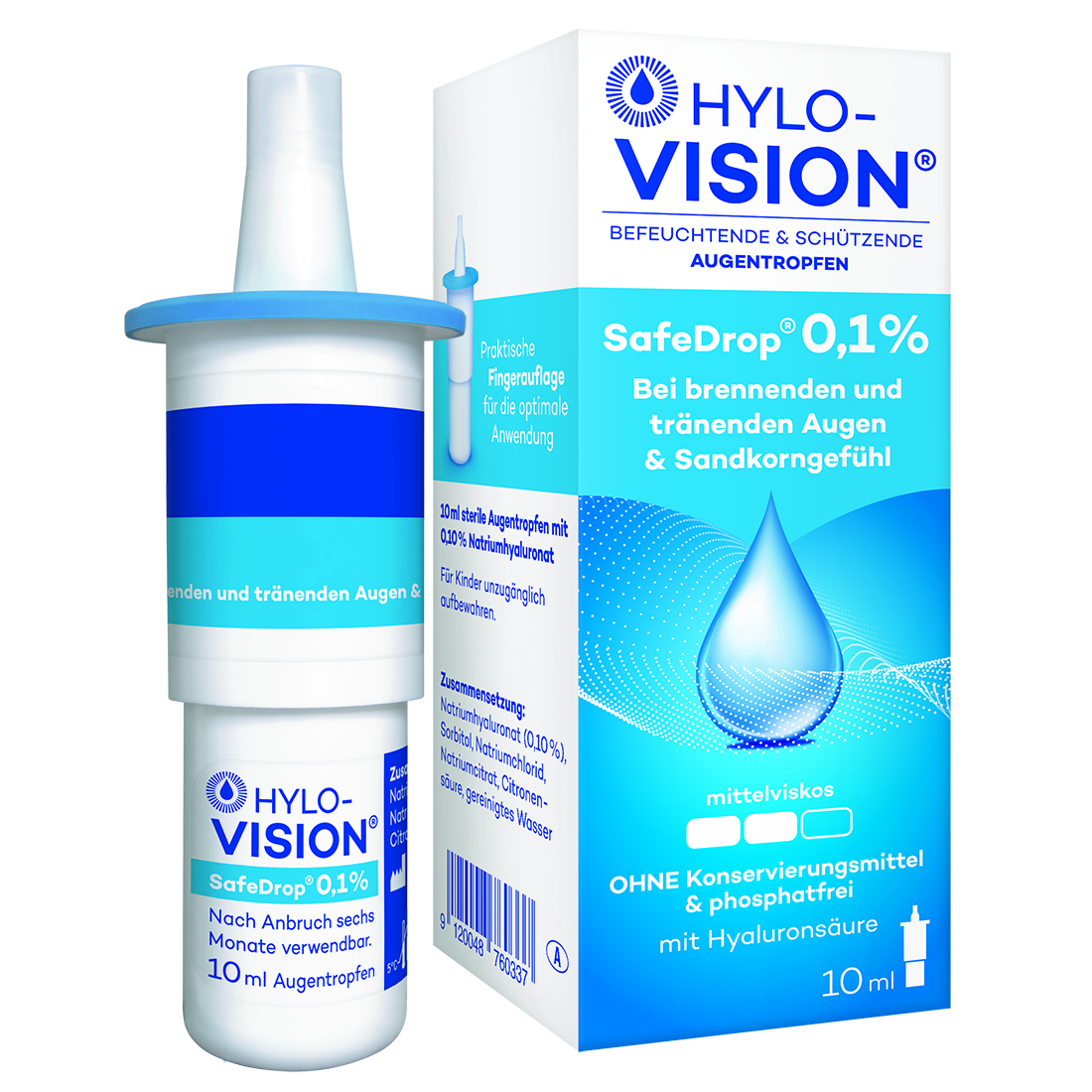 HYLO-VISION SafeDrop 0,1% Augentropfen Abbildung für HYLO-VISION SafeDrop 0,1% Augentropfen