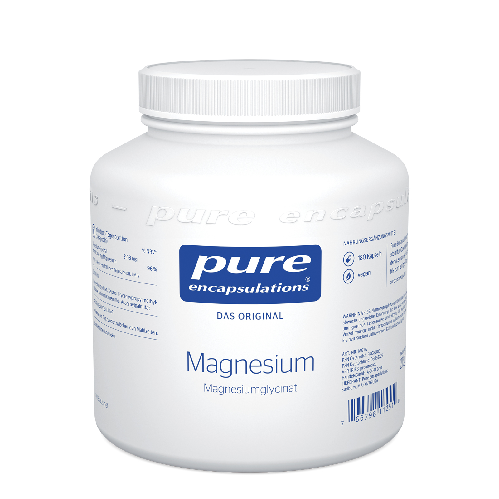 PURE ENCAPSULATIONS Magnesium Magn.Glycinat Kaps. Abbildung für PURE ENCAPSULATIONS Magnesium Magn.Glycinat Kaps.