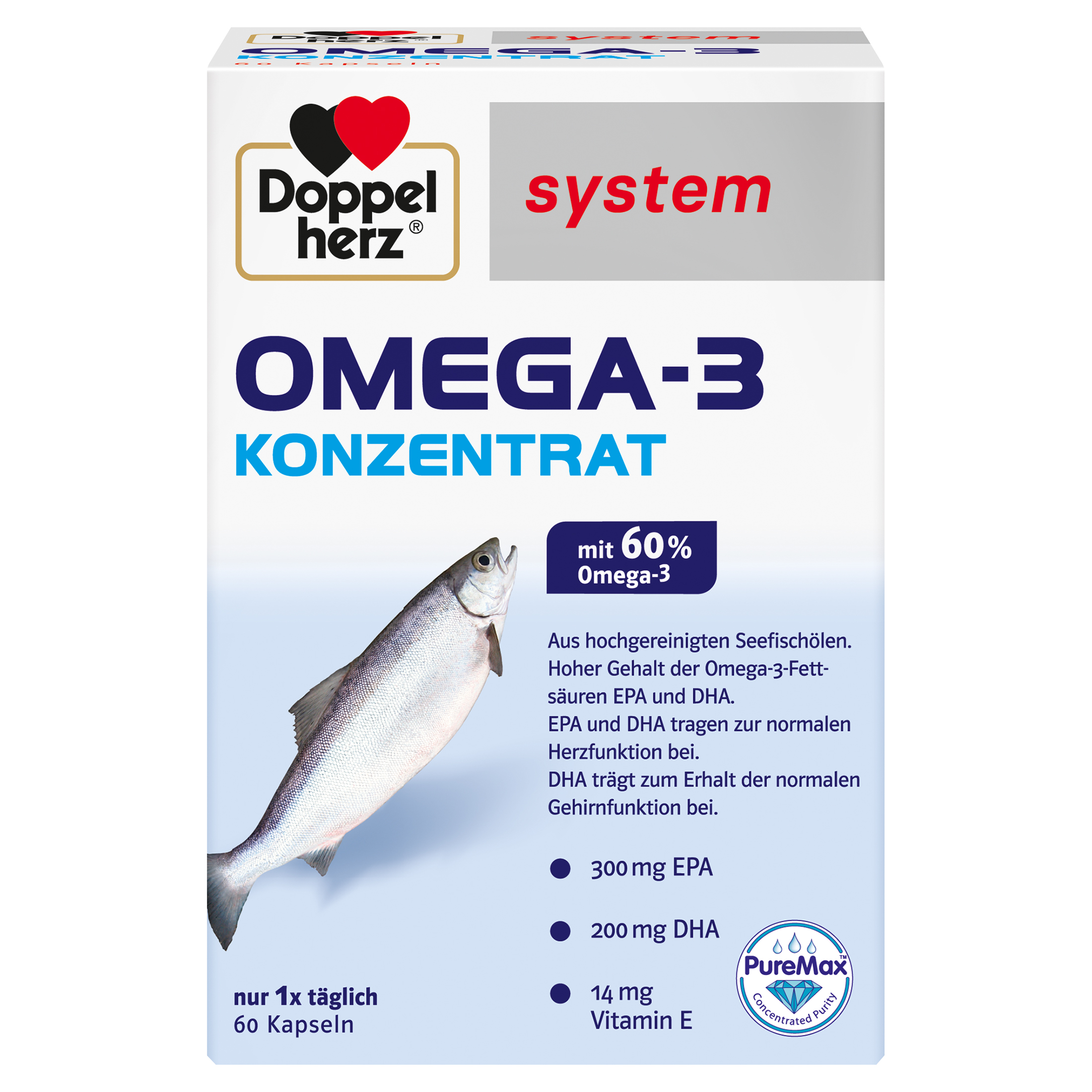 DOPPELHERZ Omega-3 Konzentrat system Kapseln Abbildung für DOPPELHERZ Omega-3 Konzentrat system Kapseln